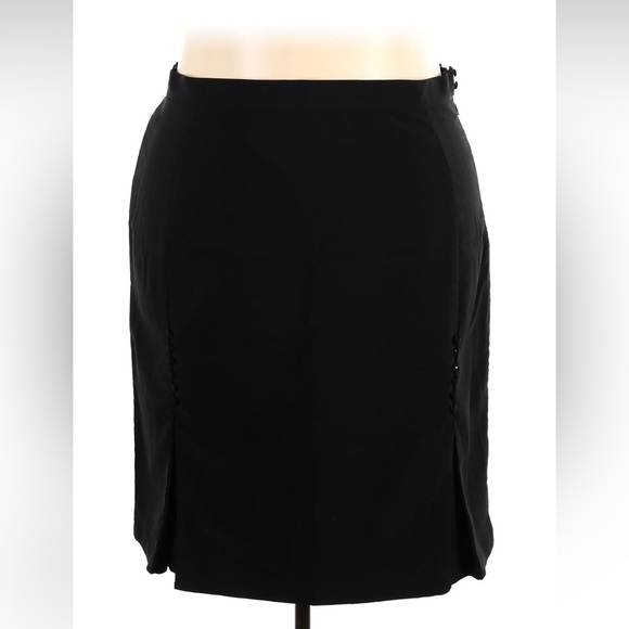 Tatyana Pencil Skirt with Button Detail, Black, 4X, NWT - Picture 6 of 8